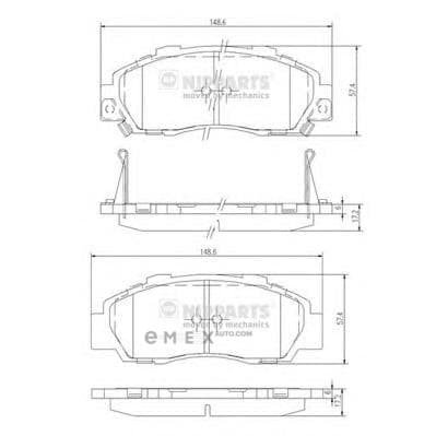 OEM PAD KIT, DISC BRAKE J3604032