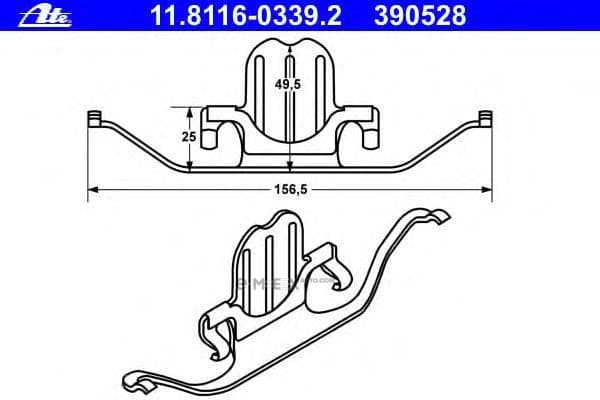 OEM SPRING SET, DISC BRAKE 11811603392