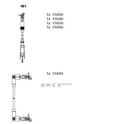 OEM IGNITION CABLE KIT 481