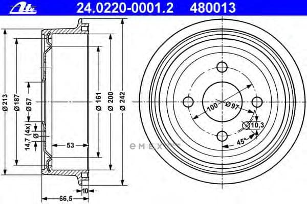 OEM BRAKE DRUM 24022000012