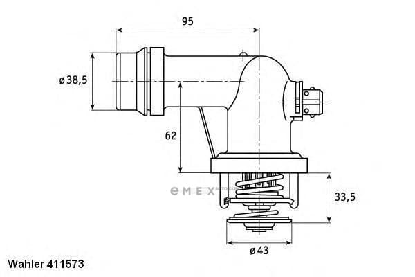 OEM THERMOSTAT-E36. E46 - 411573.105D 411573105D