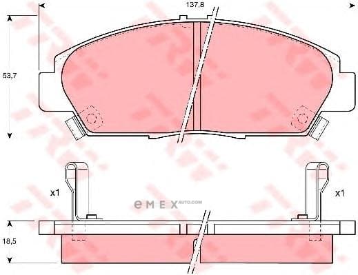 OEM PAD KIT, DISC BRAKE GDB1061