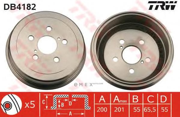 OEM BRAKE DRUM DB4182