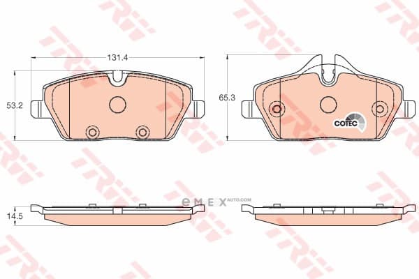 OEM PAD KIT, DISC BRAKE GDB2038