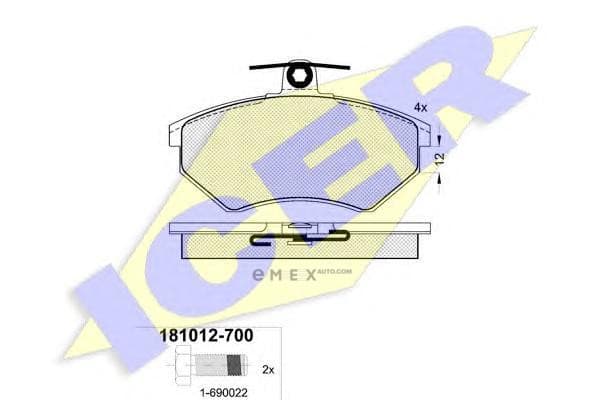 OEM BRAKE PAD GO I I I 92-97 VW, SEAT 181012