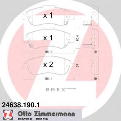 OEM PAD KIT, DISC BRAKE 246381901