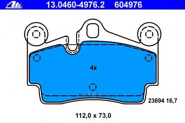 OEM PAD KIT, DISC BRAKE 13046049762