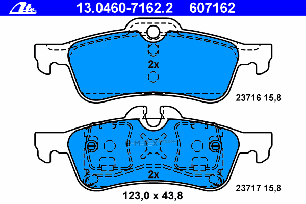 OEM BRAKE PAD SET REAR BMW MINI COOPER 13046071622