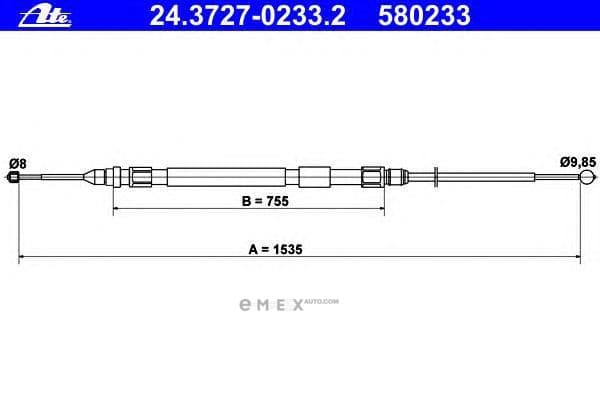 OEM BRAKE SHOE CABLE BMW E90,E91,E93 24372702332