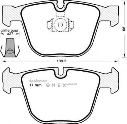 OEM PAD KIT, DISC BRAKE 34216794879