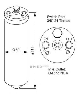 OEM RECEIVER TANK, AIR CONDITIONER 33028