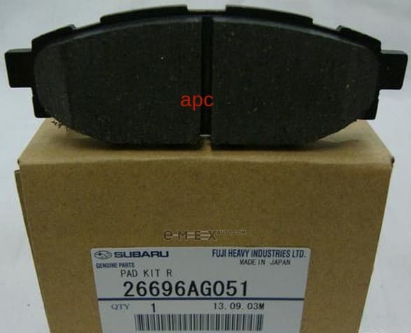 OEM PAD KIT, DISC BRAKE 26696AG051