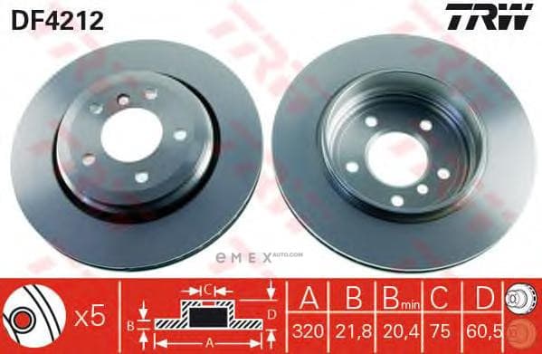 OEM BRAKE DISC VENTED RR-E46 DF4212