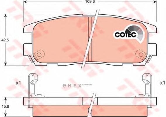 OEM PAD KIT, DISC BRAKE GDB1187