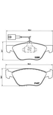 OEM Front Brake Pad Set, Disc Brake P23077