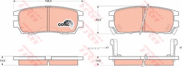 OEM PAD KIT, DISC BRAKE GDB1127