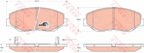 OEM PAD KIT, DISC BRAKE GDB3325