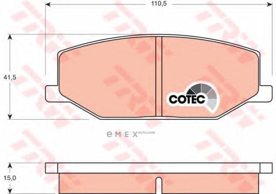 OEM PAD KIT, DISC BRAKE GDB383