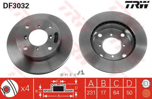 OEM BRAKE ROTOR DF3032