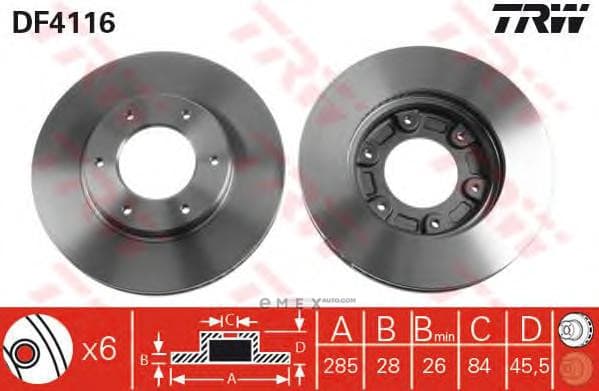 OEM BRAKE ROTOR DF4116