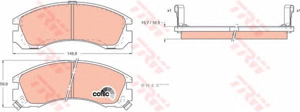 OEM PAD KIT, DISC BRAKE GDB1126