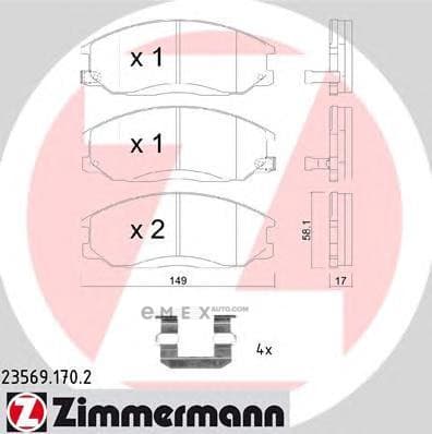 OEM PAD KIT, DISC BRAKE 235691702