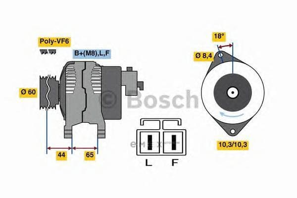 OEM DREHSTROMLICHTMASCHINE I.A. 0986048301