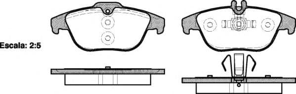 OEM Brake Pad Set, disc brake 130500