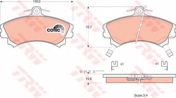 OEM PAD KIT, DISC BRAKE GDB1317