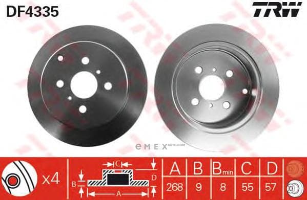 OEM BRAKE ROTOR DF4335