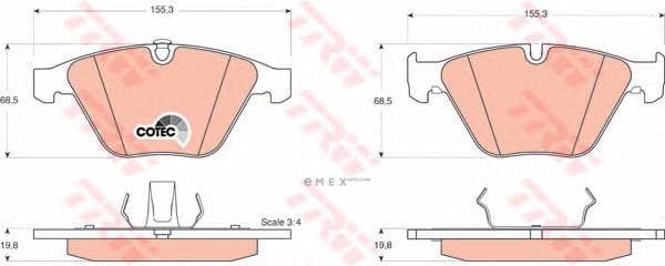 OEM PAD KIT, DISC BRAKE GDB1498