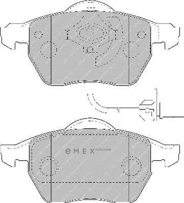 OEM BRAKE PAD SET FRONT-W/SENSOR FDB1717