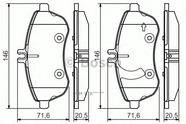 OEM BRAKE PAD FRT-C(W204) 0986495104