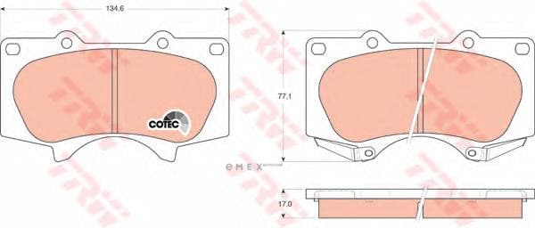 OEM PAD KIT, DISC BRAKE GDB3364