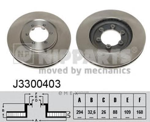 OEM NIPPARTS BRAKE DISCS J3300403