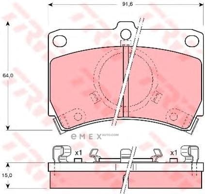 OEM PAD KIT, DISC BRAKE GDB374