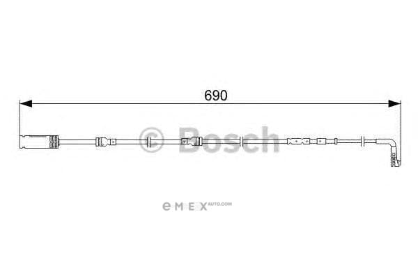 OEM BRAKE WEAR SENSOR F/RHT-3(E90) 1987473052