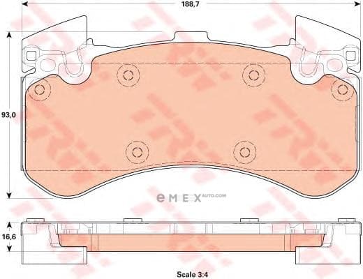 OEM BRAKE PAD SET-FR-AUDI-A6/A7 GDB1911