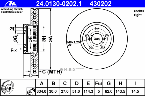 OEM BRAKE ROTOR 24013002021