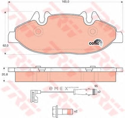 OEM PAD KIT, DISC BRAKE GDB1600