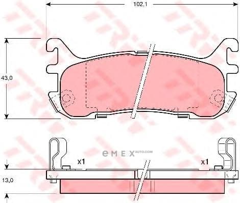 OEM BRAKE PAD GDB3129