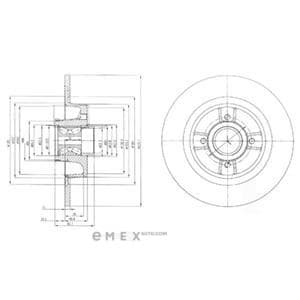 OEM SINGLE DISC BEARING & ABS RING BG9029RS