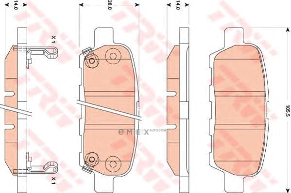 OEM PAD KIT, DISC BRAKE GDB3507