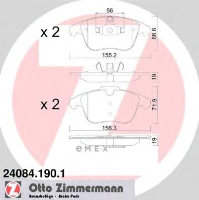 OEM PAD KIT, DISC BRAKE 240841901