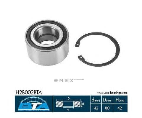 OEM BEARING, HUB H2B002BTA