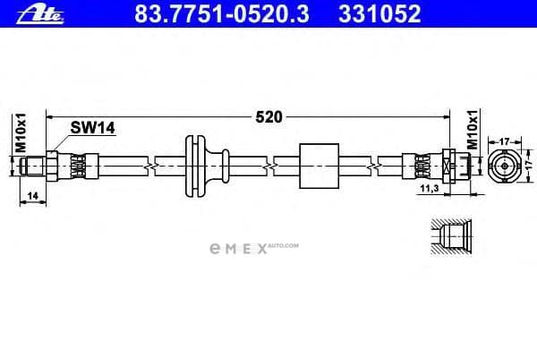 OEM HOSE ASSY, WINDSHIELD WASHER 83775105203