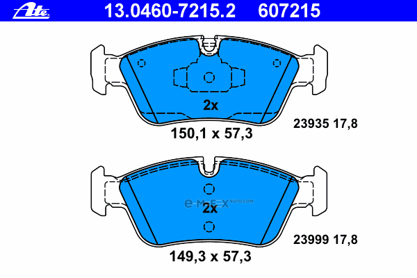 OEM PAD KIT, DISC BRAKE 13046072152