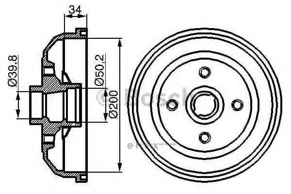 OEM BREMSTROMMEL Ohne ABS Ring 0986477056