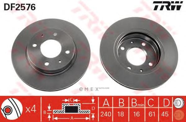 OEM BRAKE ROTOR DF2576