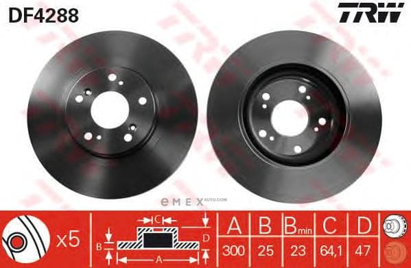 OEM BRAKE ROTOR DF4288